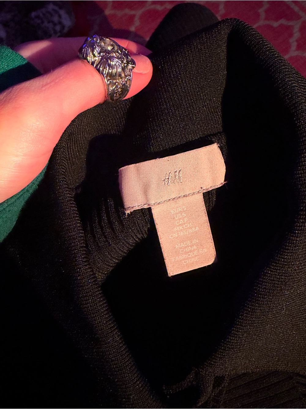 Black Ribbed Button-Down Shirt - Picture 4 of 4